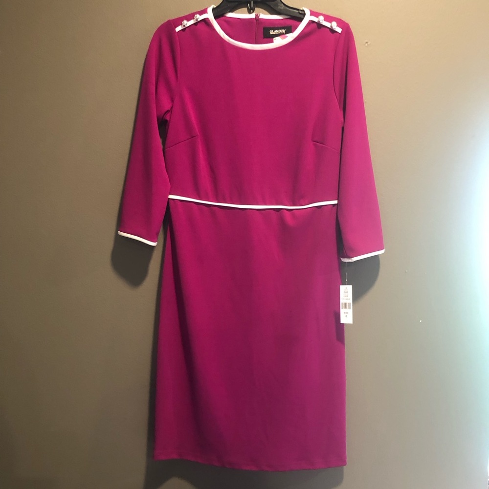Glamour Pink & White BarbieCore Dress Size 8